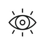 eye icon look and vision symbol eye logo design inspiration free vector